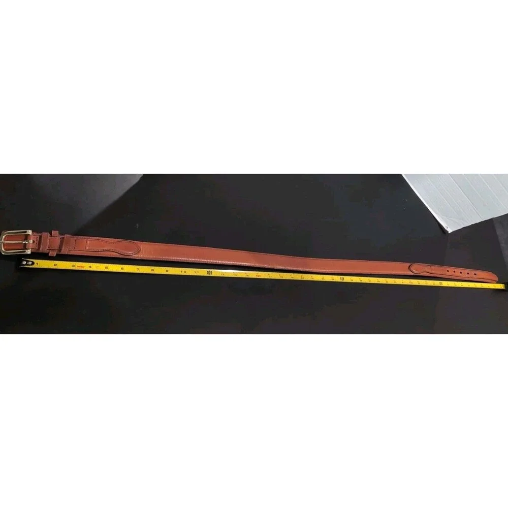 VINTAGE CABELA'S LIGHT BROWN COWHIDE LEATHER BELT SIZE 38   USA